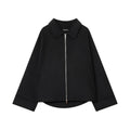 Damen modische Jacke mit asymmetrischem Schnitt und lässigem Reißverschluss R&B