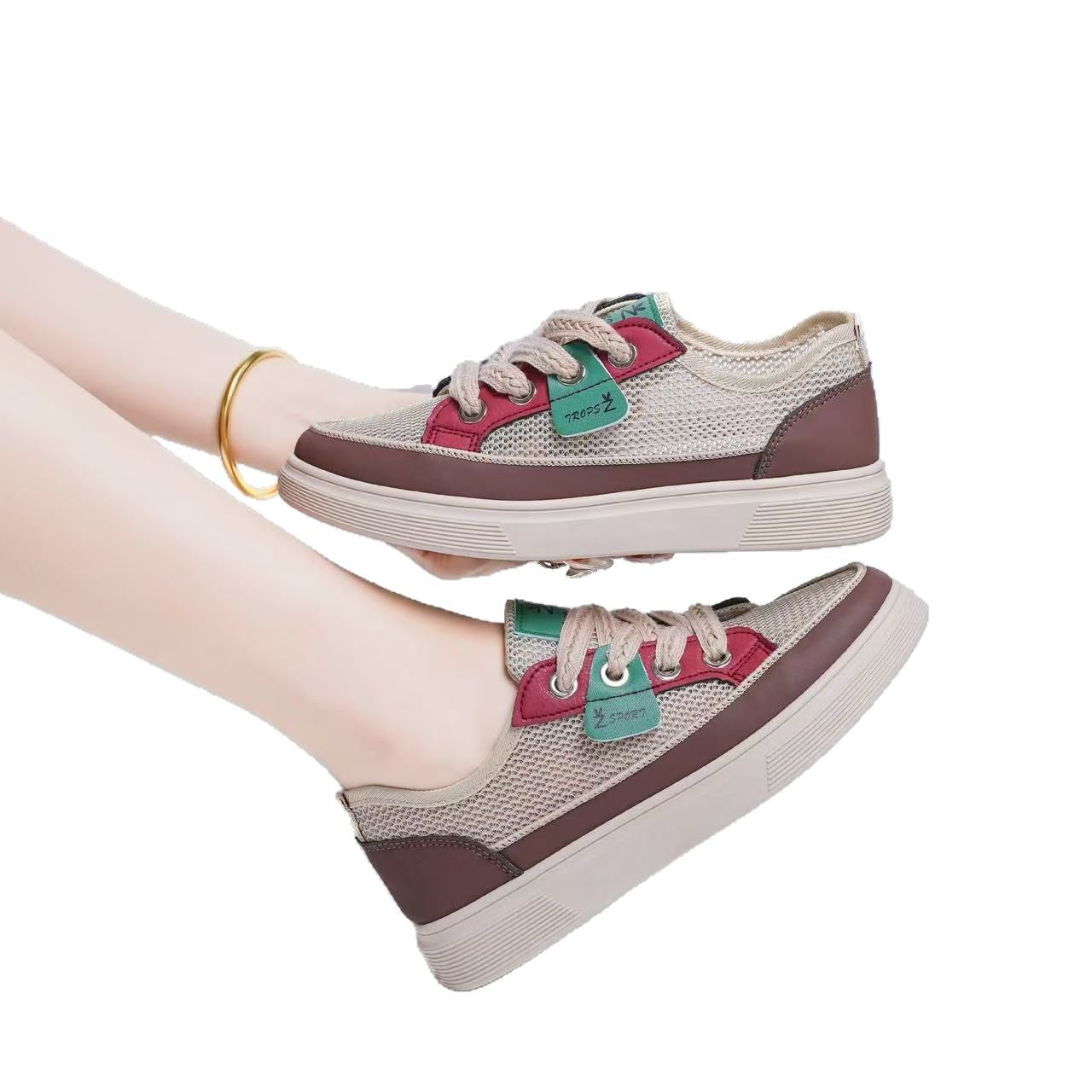 Damen Atmungsaktive Freizeit-Sneaker mit sportlichem Design R&B