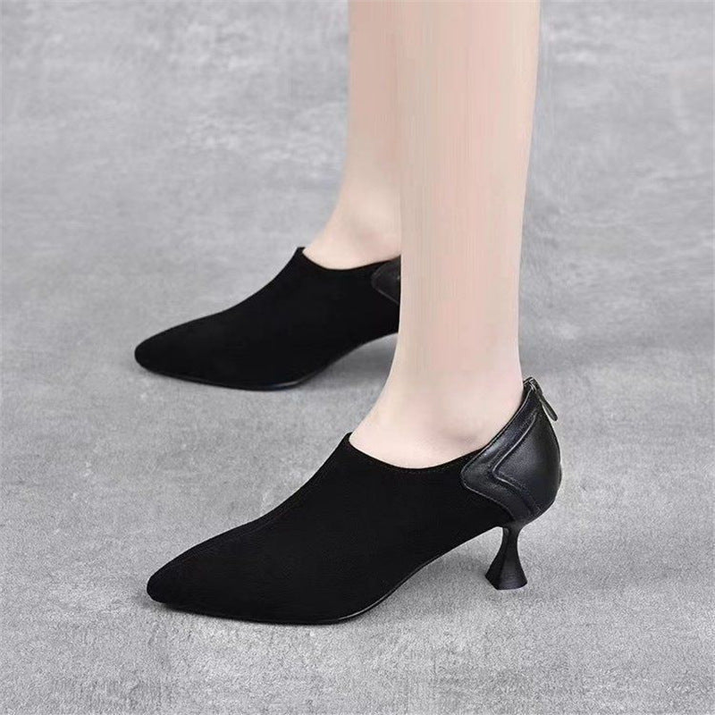 Damen spitze Slipper mit elegantem Absatz R&B