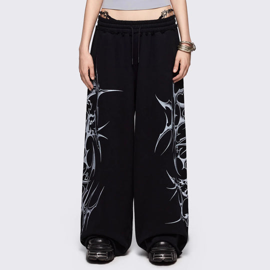 Damen Urbaner Baggy-Hosen mit Grafiken R&B