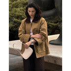 Damen Utility-Jacke mit klassischem Schnitt und hohem Kragen R&B
