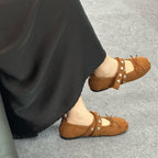 Damen Flache Ballerinas mit modischem Design und Verschluss R&B