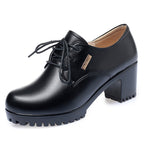 Damen elegante Schnürschuhe mit bequemen Blockabsatz und stylishem Design