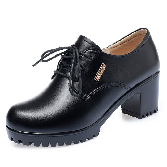 Damen elegante Schnürschuhe mit bequemen Blockabsatz und stylishem Design R&B