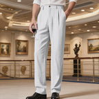 Herren elegante Anzughose mit feinem Nadelstreifen und bequemer Passform R&B