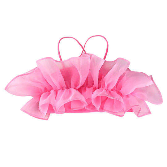 Damen Verspieltes Chiffonoberteil mit voluminösem Rüschendesign R&B