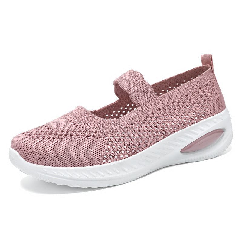 Damen Slip-On Sport Sneakers mit elastischem Riemen und atmungsaktivem Obermaterial R&B