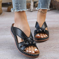 Damen Riemensandalen mit dekorativen Blumendetails und anatomischer Fußbettung R&B