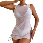 Damen Bademode Kleid mit verstellbaren Seitenschnüren R&B