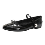 Damen elegante Ballerinas mit dekorativem Riemen und funkelndem Schmuckdetail