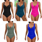 Damen Einteiliger Badeanzug mit modischem Wickel-Design und figurformendem Schnitt R&B