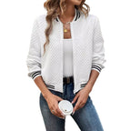Damen leichte Steppjacke mit Sportstreifen R&B