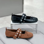 Damen Flache Ballerinas mit modischem Design und Verschluss R&B