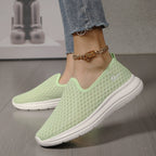 Damen nan ultraleichter Strick-Schlupfschuh mit nahtlosem Obermaterial, gepolsterter Komfortsohle und flexibler Laufsohle R&B