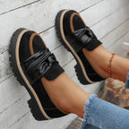 Damen Mokassins mit modischer Knotendetail und bequemer Profilsohle R&B