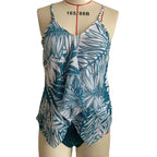 Damen Tankini-Set mit floralem Überrock und verstellbaren Trägern R&B
