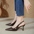 Damen Slingback-Pumps mit elegantem Glanz und komfortablem Fußbett