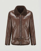 Herren Kunstlederjacke mit Kragen