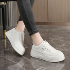 Damen modische Plateau-Sneaker mit zeitgemäßem Design und gepolsterter Sohle R&B