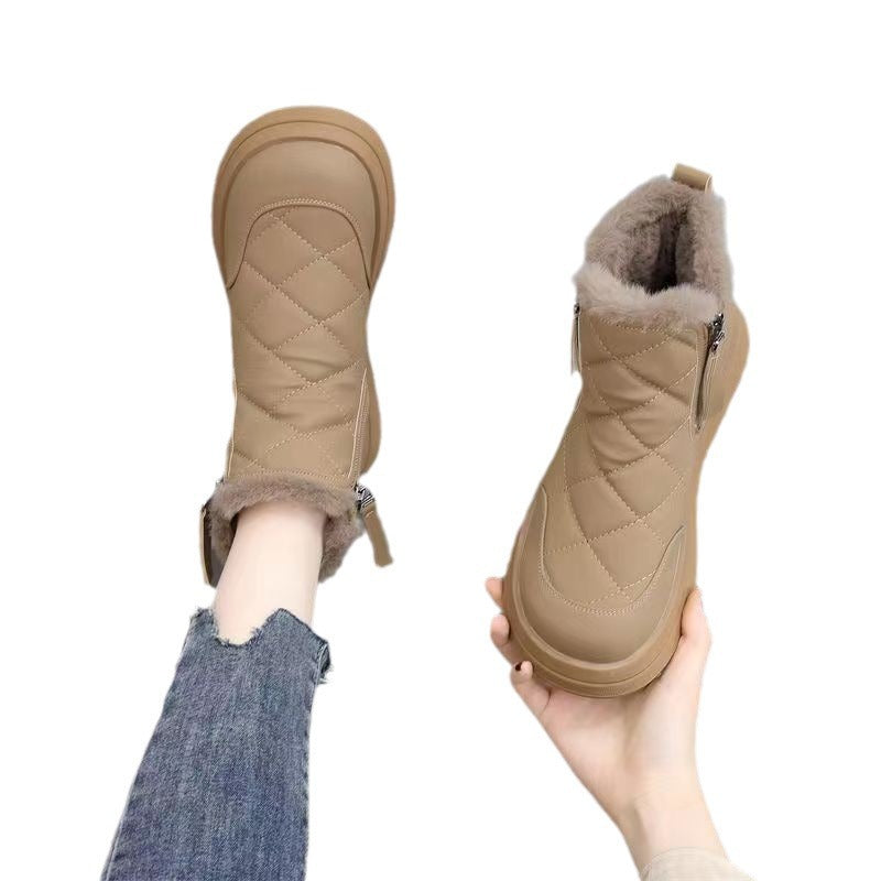 Damen Winterliche Stiefeletten mit wärmendem Futter und robustem Reißverschluss R&B