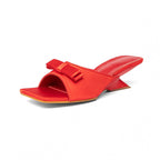 Damen elegante Slingback-Sandalen mit modischem Schleifendetail R&B