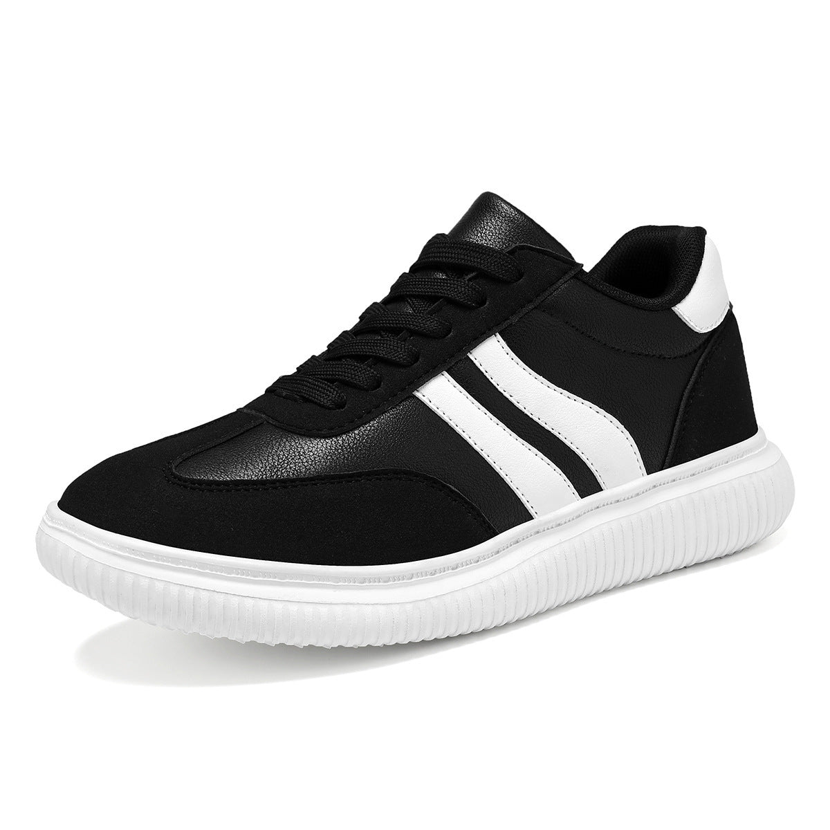 Damen Sportliche Sneakers mit kombiniertem Obermaterial und rutschfester Gummisohle