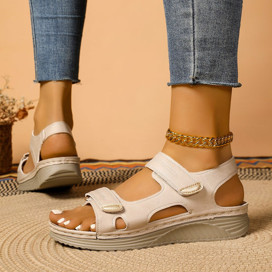 Damen Komfortable Sandalen mit verstellbarem Riemendesign und anatomischem Fußbett R&B