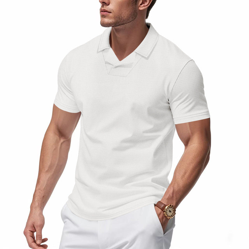 Herren Kurzarm Poloshirt mit strukturiertem Design R&B