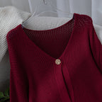 Damen Strickjacke mit dekorativen Knöpfen
