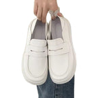 Damen Elegante Slip-On Sneakers mit dicker Sohle und modischer Schnalle R&B