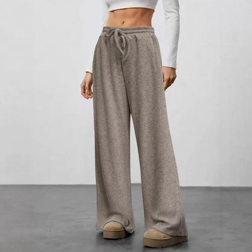 Damen Weit geschnittene Strickhose mit elastischem Bund R&B
