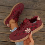 Damen Sportliche Sneakers mit bequemer samtiger Oberfläche und trendigem Grafikdesign R&B