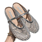 Damen Glitzernde Ballerinas mit verstellbarem Riemchen und komfortablem Fußbett R&B