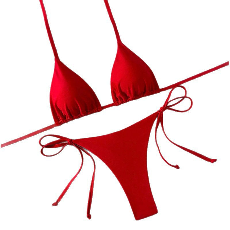 Damen Spaghetti-Träger-Bikini Set