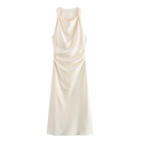 Damen elegantes Sommerkleid mit fließendem Schnitt und charmanten Rüschendetails R&B
