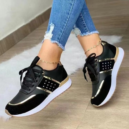 Damen Sportliche Sneakers mit glänzenden Akzenten R&B