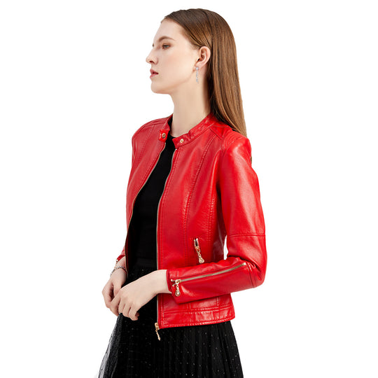 Damen modische Faux jacke mit minimalistischen Akzenten R&B