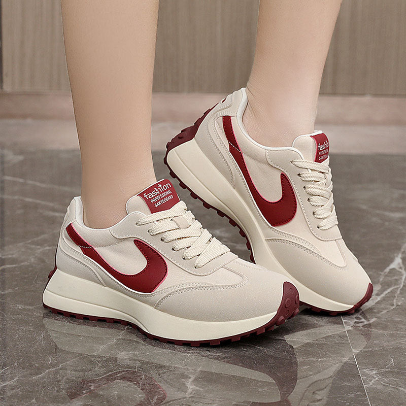 Damen sportliche Sneakers mit atmungsaktivem Obermaterial und dämpfender Sohle R&B