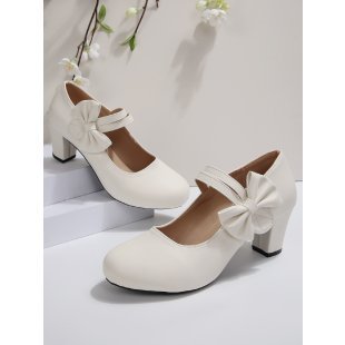 Damen Pumps mit verstellbarem Riemen und dekorativem Schleifendetail R&B