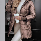 Damen Steppparka mit Kapuze und praktischen Taschen R&B