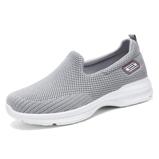 Damen Nahtlose Slip-On Freizeitschuhe mit atmungsaktiver Mesh-Oberfläche R&B