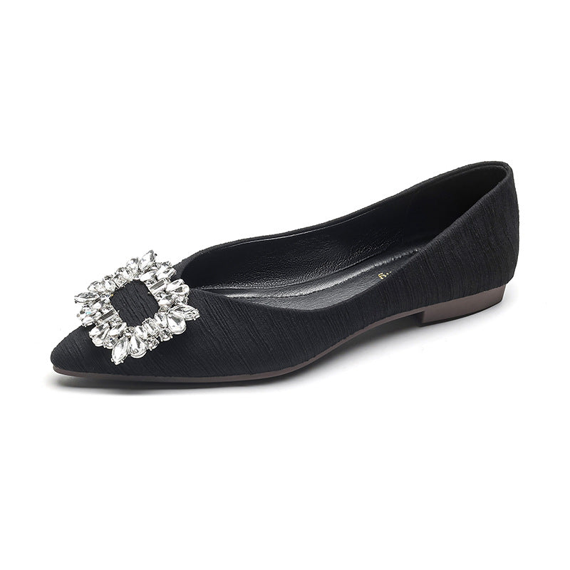 Damen Ballerinas mit funkelndem Strassdetail