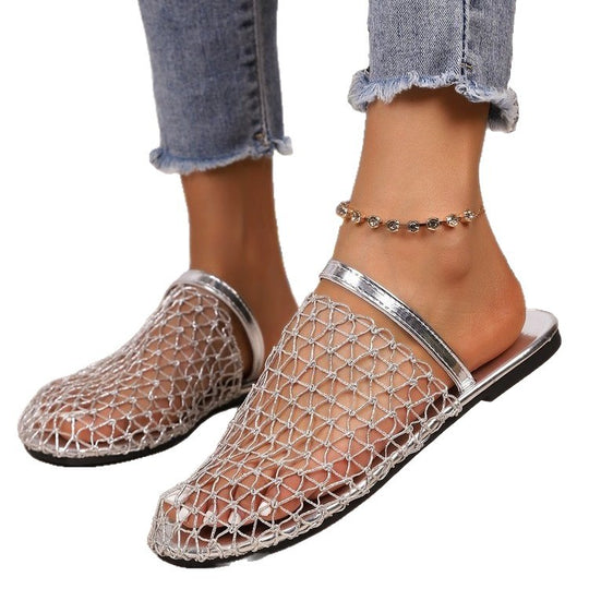 Damen modische Netz-Sandalen mit verstellbarem Riemen R&B