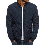Herren Steppjacke mit hohem Kragen und praktischen Reißverschlusstaschen R&B