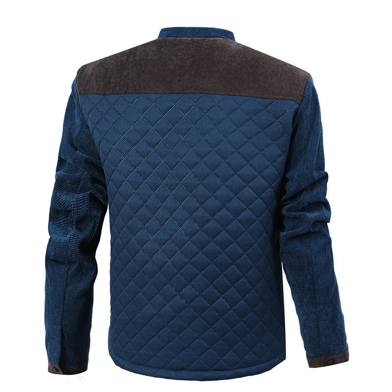 Herren gesteppte Freizeitjacke mit modischem Stehkragen und praktischen Taschen