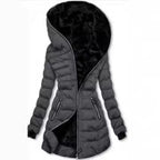 Damen gesteppte Winterjacke mit luxuriösem Futter und modischem hohem Kragen R&B