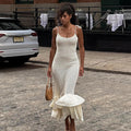 Damen elegantes Sommerkleid mit Schößchen R&B