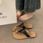 Damen Zehentrenner-Sandalen mit modischen Riemen und komfortablem Fußbett R&B