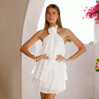 Damen Sommerliches Wickelkleid mit schönen Rüschendetails R&B