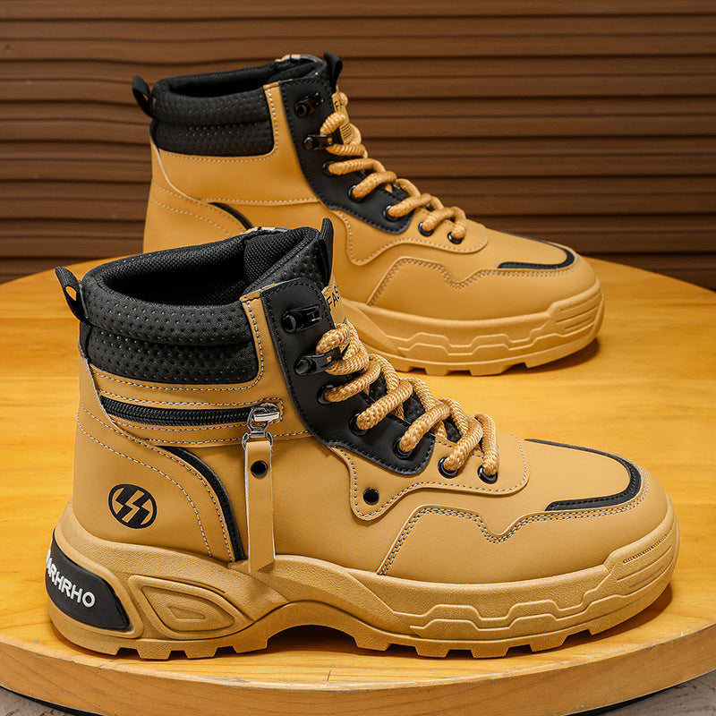 Damen Schnürstiefel mit verstärktem Knöchelschutz und rutschfester Sohle